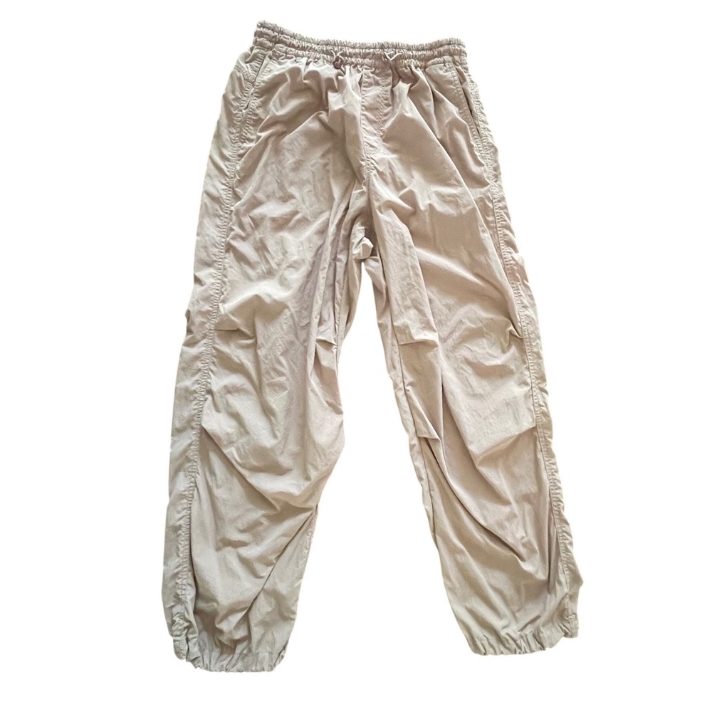 Uniqlo Ballet Pink Nylon Parachute Pants Mesh Lined Joggers 221-464888 Medium